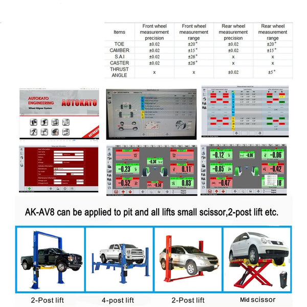Katool KT-AV8 3D Wheel Alignment