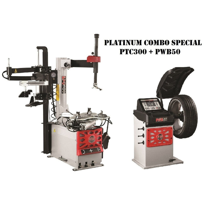 Atlas Platinum PTC300 Tire Changer + PWB50 Wheel Balancer Combo