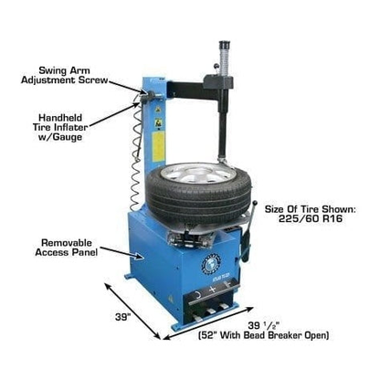 Atlas TC221 Tire Changer + WB11 Motorcycle Wheel Balancer Combo