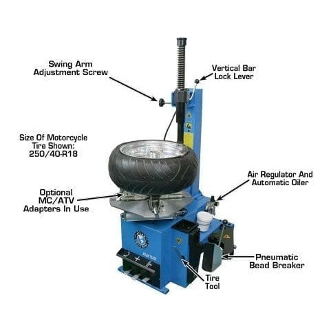 Atlas TC221 Tire Changer + WB11 Motorcycle Wheel Balancer Combo