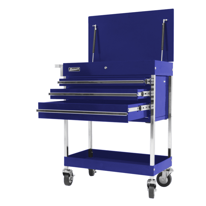 Homak 34" Professional 3 Drawer Service Cart
