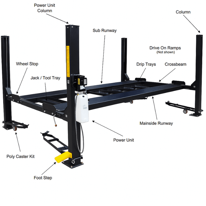 FP8K DX XLT 8,000lb 4 Post Lift - Extra Long/Tall