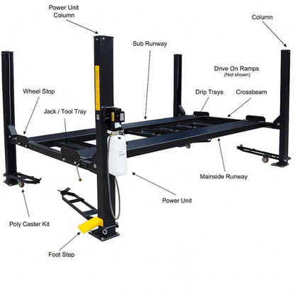 FP8K DX XLT 8,000lb 4 Post Lift - Extra Long/Tall