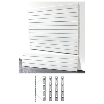 StoreWall 4′ Standard Duty Slatwall (4 pcs) + Installstrips